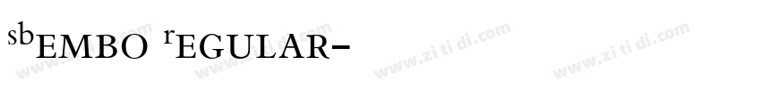 SBembo Regular字体转换